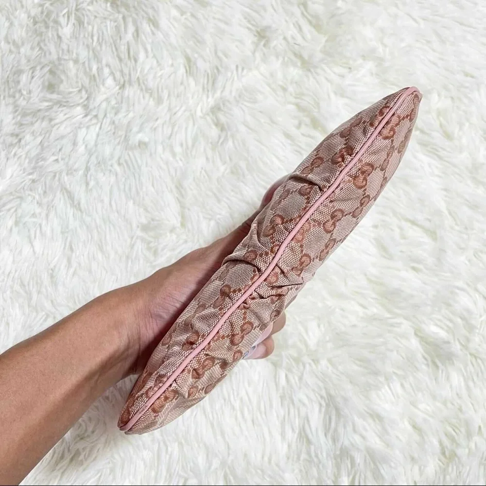 💯AUTH GUCCI PINK MINI SHOULDER BAG LOGO POUCHETTE - Picture 3 of 13